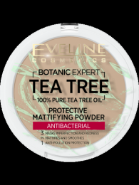 Матирующая антибактериальная пудра для лица Eveline Botanic Expert Tea Tree 100%