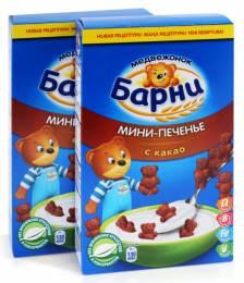 Мини-печенье для завтрака "Медвежонок Барни" с какао