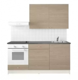 Модульная кухня Кноксхульт IKEA под дерево серый 180х61х220 см