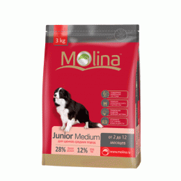 Полнорационный корм "Molina" Junior Medium для щенков средних пород