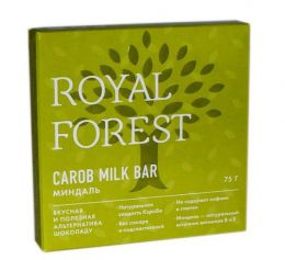 Молочный шоколад "Royal Forest" из кэроба с миндалем