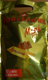 Молочный шоколад Toblerone Mini с медово-миндальной нугой