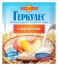 Моментальная овсяная каша "Геркулес" с персиками Русский продукт