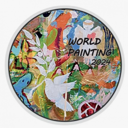 Монета 200 тенге Казахстан "World Painting" 2024 г.