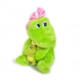 Мягкая музыкальная игрушка Lava Крокодил-мама с малышом
