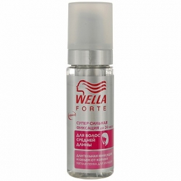 Мягкая пенка для укладки волос Wella Forte суперсильная фиксация до 24 часов для волос средней длины