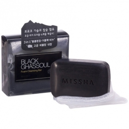 Мыло для лица "Black Ghassoul Foam Cleansing Bar" Missha