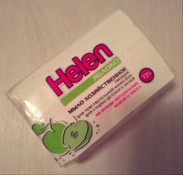 Мыло хозяйственное Helen "Яблоко" 72% для чувствительной кожи рук, для стирки детского белья