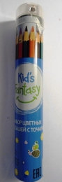 Набор цветных карандашей с точилкой Kid's Fantasy Fix Price