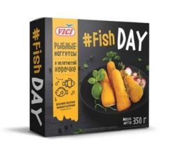 Наггетсы рыбные Vici Fish Day в золотистой корочке