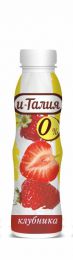Напиток йогуртный с наполнителем "Клубника" обезжиренный Молочный мир "и-Талия" 0%