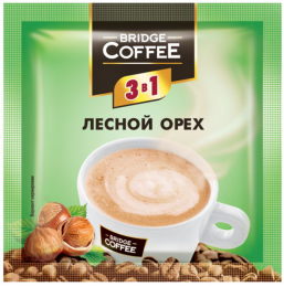 Напиток кофейный Bridge Coffee KDV 3 в 1 с ароматом лесного ореха