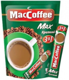 Напиток кофейный растворимый 3 в 1 MacCoffee Max Крепкий