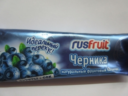 Натуральный фруктовый батончик RusFruit «Черника» фрукты + сок