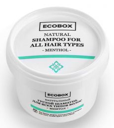 Натуральный густой шампунь для всех типов волос Ecobox "Ментол"