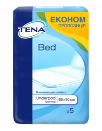 Одноразовые впитывающие пеленки Tena Bed Unterpad Normal 60*90 см