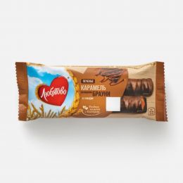 Печенье сахарное Любятово С карамелью со вкусом брауни в глазури