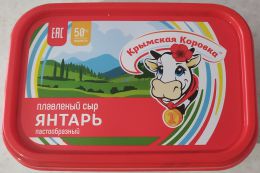 Плавленый сыр Крымская коровка Янтарь пастообразный 50%