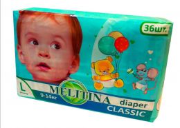 Подгузники детские Melitina Classic L