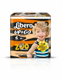 Подгузники-трусики Libero Up&Go Zoo collection