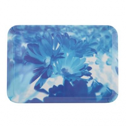 Поднос пластиковый Vetta 34x24 см "Синие цветы"