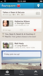 Приложение Foursquare для iPhone
