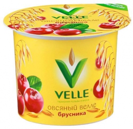 Продукт овсяный ферментизированный Velle "Брусника"