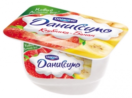 Продукт творожный Danone "Даниссимо" клубника-банан