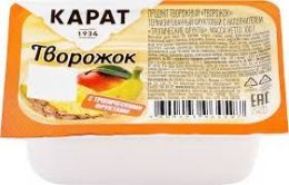 Продукт творожный Карат творожок фруктовый с наполнителем "Тропические фрукты"