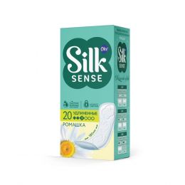 Прокладки ежедневные Ola Silk Sense удлинённые Ромашка