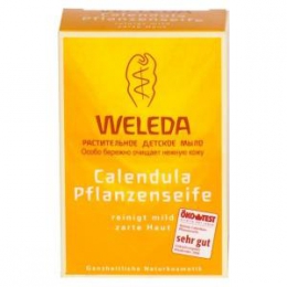Растительное детское мыло с календулой "Weleda" Calendula Pflanzenseife