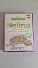 Рубиновый шоколад Nelino экстрамолочный с фисташковой начинкой и кадаифом
