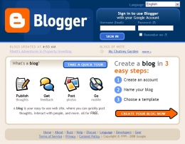 Сайт Blogger.com