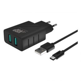 Сетевое зарядное устройство 2 USB 2.1A, VSP