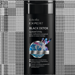 Шампунь для глубокого очищения волос и кожи головы Faberlic Expert Black Detox