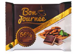 Шоколад Спартак «Bon Journee» горький с начинкой миндальный крем