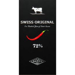 Шоколад горький "Savoy Swiss Original 72% с кайенским перцем"