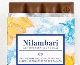 Шоколад молочный на овсяном молоке с финиковой пудрой без сахара GreenMania "Nilambari"