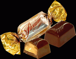 Шоколадные конфеты "Рахат" с сливочной начинкой