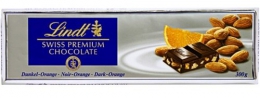 Темный шоколад Lindt с апельсином и миндалем