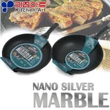 Сковорода с мраморным антипригарным покрытием Kitchen-Art "Nano Silver Marble"