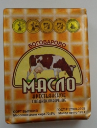 Сливочное масло "Боговарово" 72,5%