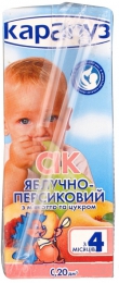 Сок детский Карапуз "Яблочно-персиковый" с мякотью и сахаром
