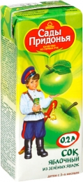 Сок яблочный из зеленых яблок детям с 3-х месяцев "Сады Придонья"
