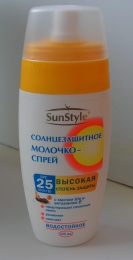 Солнцезащитное молочко-спрей SunStyle SPF 25 с маслом Ши и витамином Е