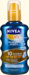 Солнцезащитный спрей Nivea sun SPF 10, базовая защита