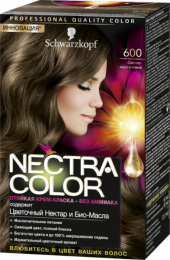 Стойкая крем-краска для волос Schwarzkopf Nectra Color без аммиака 600 Светло-каштановый