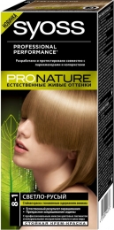 Стойкая крем-краска для волос Syoss ProNature 8-1 Светло-русый