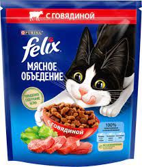 Сухой корм для кошек Felix Мясное объедение с говядиной