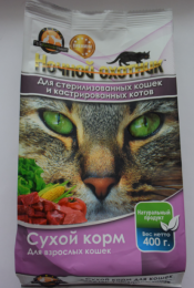 Сухой корм для кошек Ночной охотник "Для стерилизованных кошек и кастрированных котов"